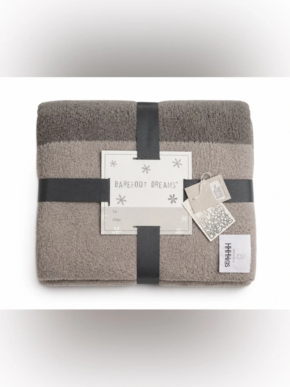NEW Barefoot Dreams CozyChic Tri-Color Throw Blanket 45x60 Agave Green Luxe Gift
